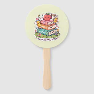 Süßes Lehrer-Dankeschön Kawaii Schulbücher Handfäc Fächer