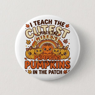 Süßes Lehrer-Kürbis Herbst-Klassenzimmer Vektor-De Button