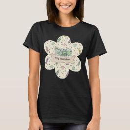 Süßes Lehrer-Schul-Crayon-Muster T-Shirt