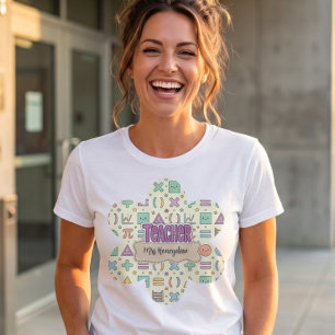 Süßes Lehrer-Schul-Mathematik-Muster T-Shirt