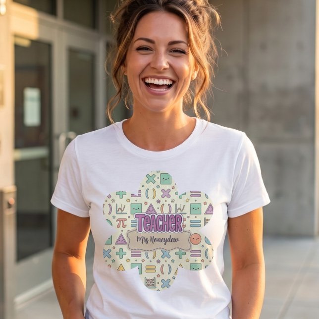 Süßes Lehrer-Schul-Mathematik-Muster  T-Shirt (Von Creator hochgeladen)