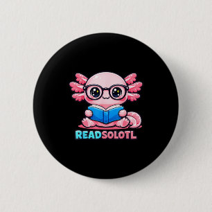 Süßes lesendes Axolotl-Design für alle Altersgrupp Button