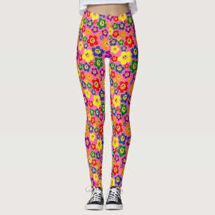 Süßes LGBT-Regenbogen-Blumenmuster-Pink Leggings