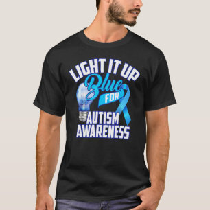 Süßes Licht Erleuchtet Blau Für Autismus-Bewusstse T-Shirt