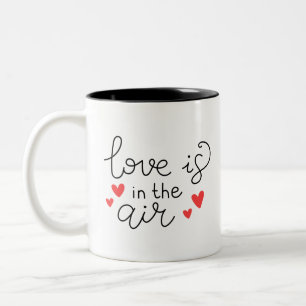 Süßes Liebenswertes Paar Liebe Luft Romantisch Ver Zweifarbige Tasse
