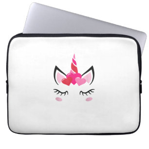 Süßes Liebes Herz Einhorn Valentinstag Top T-Shirt Laptopschutzhülle