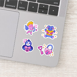 Süßes Liebes-Sticker-Set Aufkleber