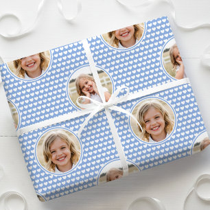 Süßes Liebesherz 2 Foto Hübsche Kornblumenblau Geschenkpapier