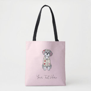 Süßes Liebesherz-Schnauzer-Design mit langen Ohren