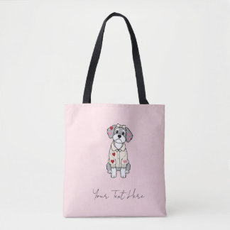 Süßes Liebesherz-Schnauzer-Design mit langen Ohren