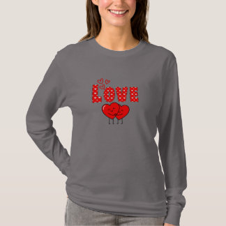 Süßes Liebesherzen Valentinstag Design T-Shirt