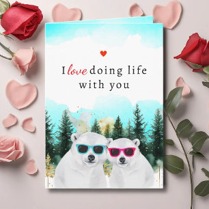 Süßes Liebesleben mit dir Bären Valentinstagskarte Feiertagskarte