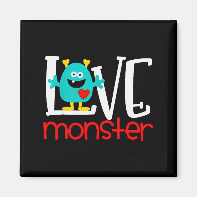 Süßes Liebesmonster Valentinstag  Magnet (Vorne)