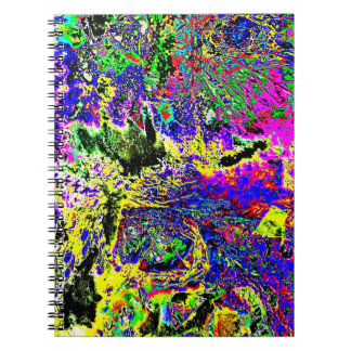 Süßes lila abstraktes Spiral-Foto-Notizbuch, Hübsc Notizblock