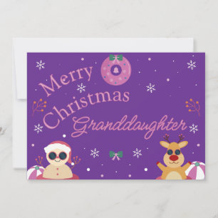 Süßes Lila Frohe Weihnachten Enkelin