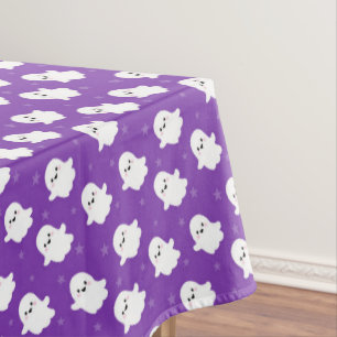 Süßes lila Geister-Muster – Halloween-Design Tischdecke