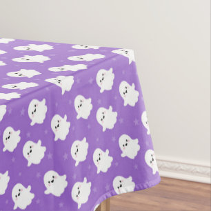 Süßes lila Geister-Muster – Halloween-Design Tischdecke