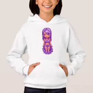Süßes lila Mädchen   Hoodie