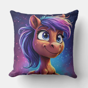 🐴 Süßes lila Pferd Gemütliches Zimmer Dekor Gesch Kissen