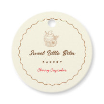 Süßes Little Bites Bäckerei Cherry Cupcake Tags