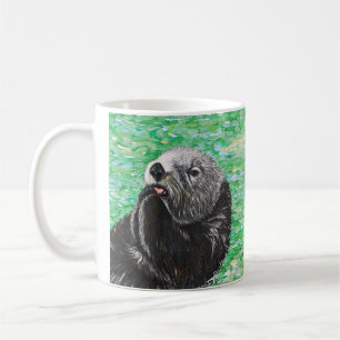 Süßes Little Sea Otter Gemälde Kaffeetasse