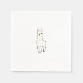 Süßes Llama-Thema Serviette