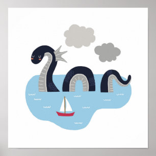 Süßes Loch-Ness-Monster Poster