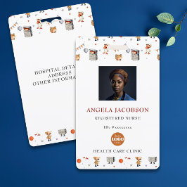 Süßes Logo für Kinderkrankenschwester Ausweis