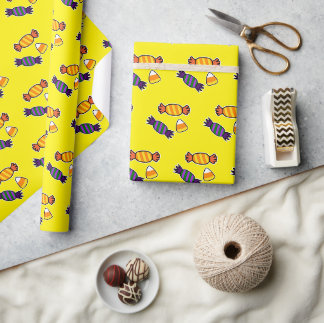 Süßes Lustiges Halloween-Süßigkeiten-Muster auf Ge Geschenkpapier