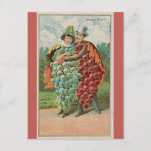 Süßes lustiges Vintage-Paar zum Valentinstag Postkarte