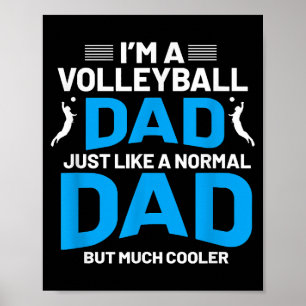 Süßes lustiges Volleyball-Geschenk für Väter und M Poster