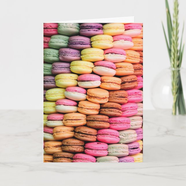 Süßes Macarons alles Gute zum Geburtstag Karte (Vorderseite)