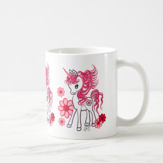 Süßes Mädchen-Baby-Einhorn Rot Kaffeetasse