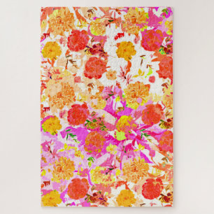 Süßes Mädchen-Blumenmuster Puzzle