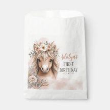 Süßes Mädchen Boho Pferd Erster Geburtstag