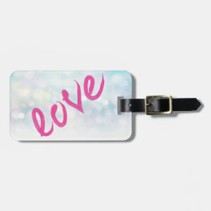 Süßes Mädchen-Bokeh, Liebe-personalisiert Gepäckanhänger