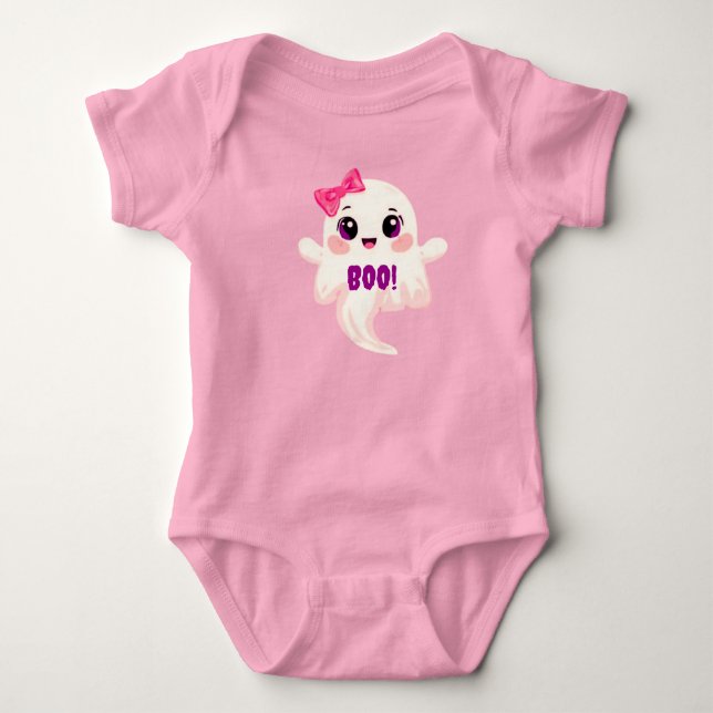 Süßes Mädchen Boo! Geist Baby Strampler (Vorderseite)