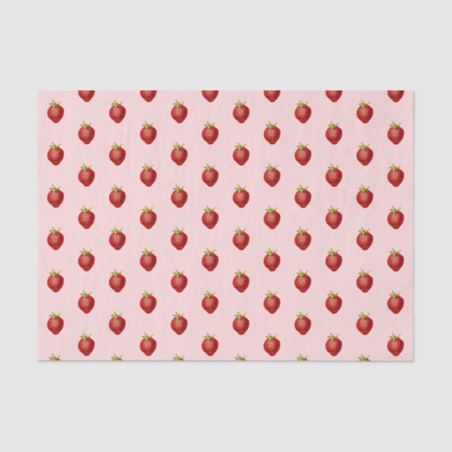 Süßes Mädchen Erdbeere Rosa  Seidenpapier (Vorderseite)