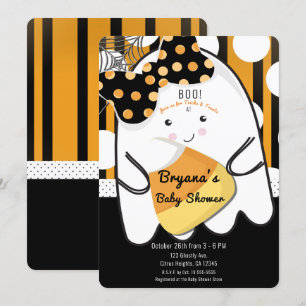 Süßes Mädchen Gespenst Halloween Kinder Baby Dusch Einladung
