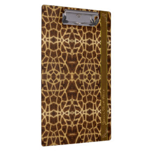Süßes Mädchen-Giraffen-Muster Tierprint & Stiletto Klemmbrett