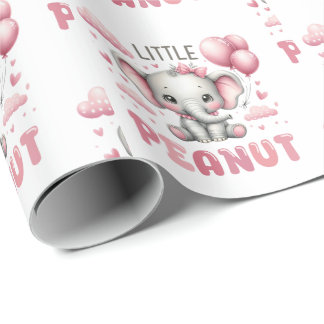 Süßes Mädchen kleine Erdnuss  Geschenkpapier