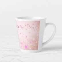 Süßes Mädchen Latte Kaffeetasse | Rosa feminines G