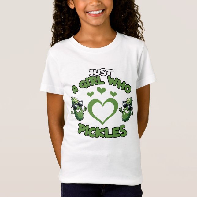 Süßes Mädchen liebt Pickles  T-Shirt (Vorderseite)