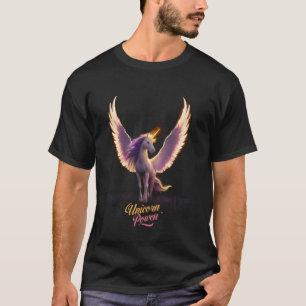 Süßes Mädchen Magisches Einhorn Macht T-Shirt