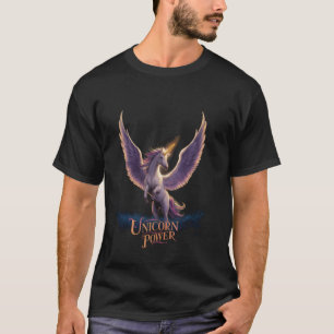 Süßes Mädchen Magisches Einhorn Macht T-Shirt