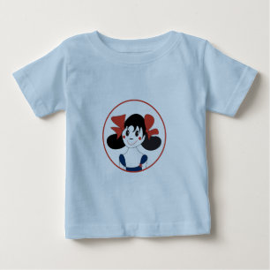 Süßes Mädchen mit roten Schleifen Kinderillustrati Baby T-shirt