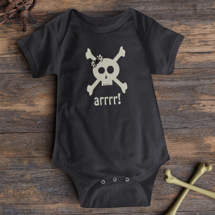 Süßes Mädchen Piratenschädel Halloween Baby Bodysu Strampler