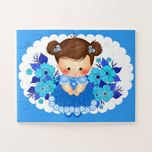 Süßes Mädchen-Rätsel für Kinder Puzzle
