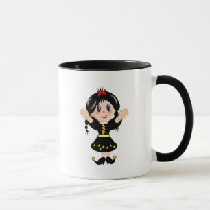 Süßes Mädchen vom Berg Tasse