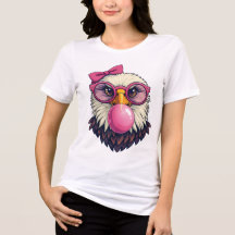 Süßes Mädchen Weißkopfseeadler mit rosa Schleife u